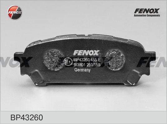 Fenox BP43260 - Тормозные колодки, дисковые, комплект autospares.lv