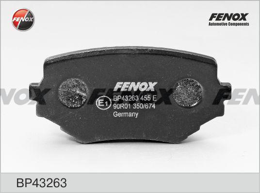 Fenox BP43263 - Тормозные колодки, дисковые, комплект autospares.lv