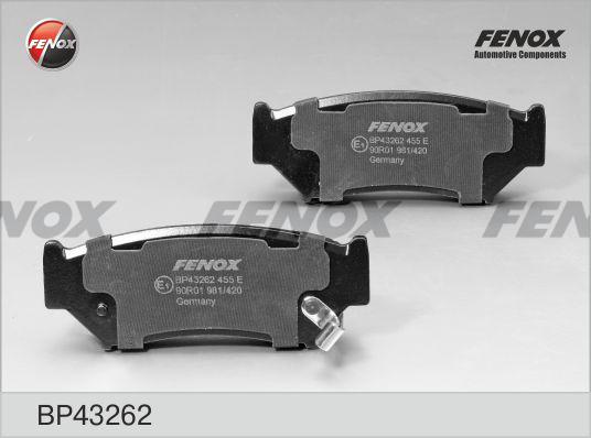 Fenox BP43262 - Тормозные колодки, дисковые, комплект autospares.lv