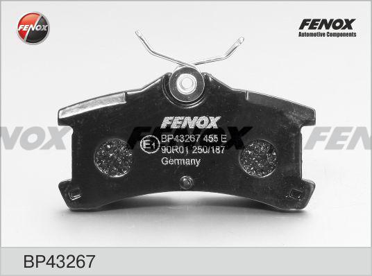 Fenox BP43267 - Тормозные колодки, дисковые, комплект autospares.lv