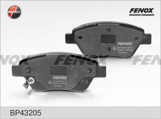 Fenox BP43205 - Тормозные колодки, дисковые, комплект autospares.lv