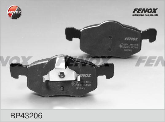 Fenox BP43206 - Тормозные колодки, дисковые, комплект autospares.lv