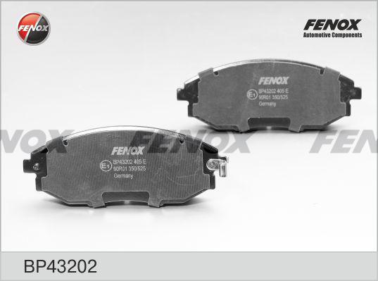 Fenox BP43202 - Тормозные колодки, дисковые, комплект autospares.lv