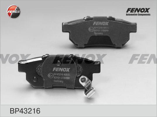 Fenox BP43216 - Тормозные колодки, дисковые, комплект autospares.lv