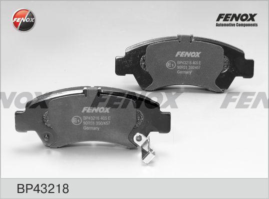 Fenox BP43218 - Тормозные колодки, дисковые, комплект autospares.lv