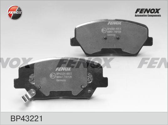 Fenox BP43221 - Тормозные колодки, дисковые, комплект autospares.lv