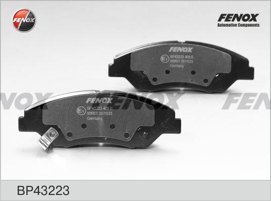 Fenox BP43223 - Тормозные колодки, дисковые, комплект autospares.lv