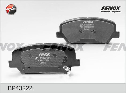 Fenox BP43222 - Тормозные колодки, дисковые, комплект autospares.lv