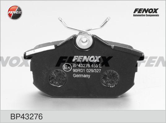 Fenox BP43276 - Тормозные колодки, дисковые, комплект autospares.lv