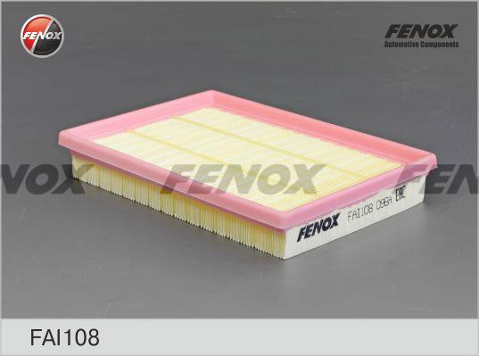 Fenox FAI108 - Воздушный фильтр, двигатель autospares.lv