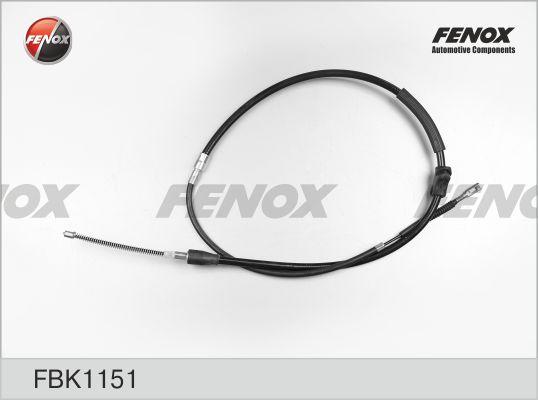 Fenox FBK1151 - Тросик, cтояночный тормоз autospares.lv