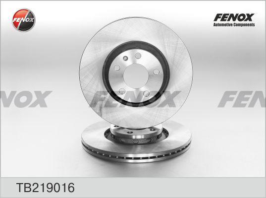 Fenox TB219016 - Тормозной диск autospares.lv