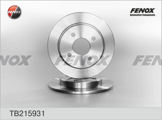 Fenox TB215931 - Тормозной диск autospares.lv