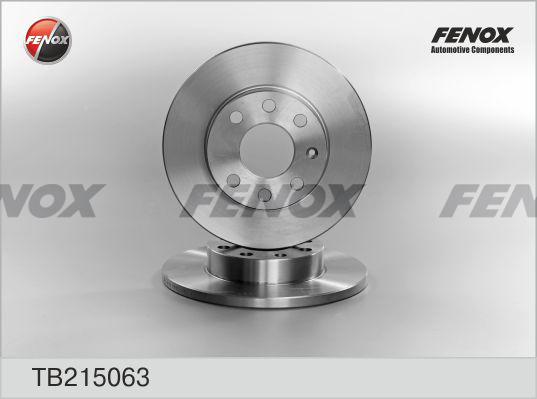 Fenox TB215063 - Тормозной диск autospares.lv