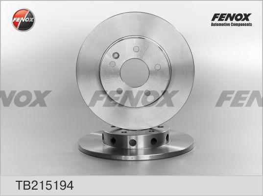 Fenox TB215194 - Тормозной диск autospares.lv