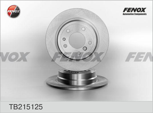 Fenox TB215125 - Тормозной диск autospares.lv