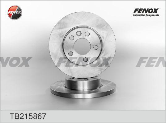 Fenox TB215867 - Тормозной диск autospares.lv