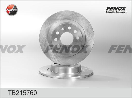 Fenox TB215760 - Тормозной диск autospares.lv