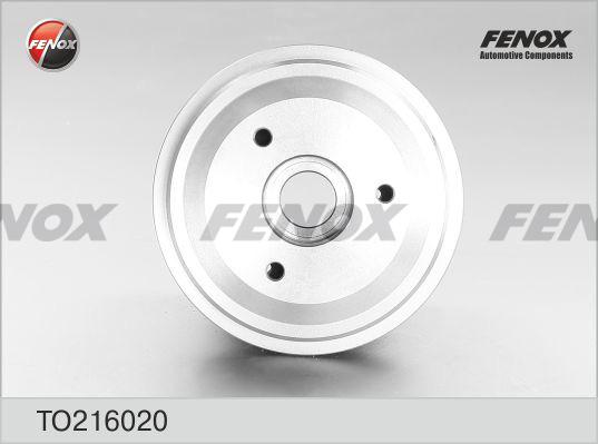 Fenox TO216020 - Тормозной барабан autospares.lv