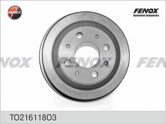Fenox TO216118O3 - Тормозной барабан autospares.lv