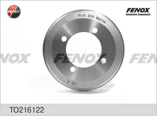 Fenox TO216122 - Тормозной барабан autospares.lv