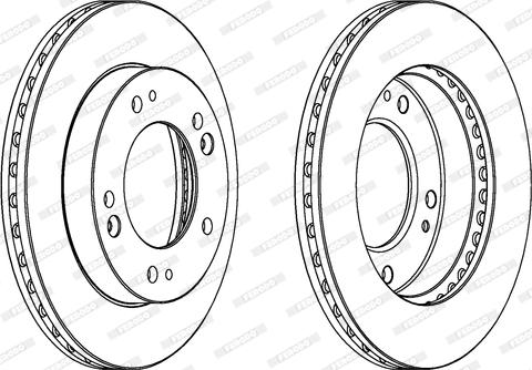 Ferodo DDF993 - Тормозной диск autospares.lv