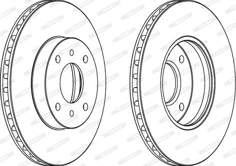 Ferodo DDF959C - Тормозной диск autospares.lv