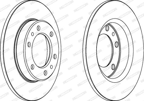 Ferodo DDF444 - Тормозной диск autospares.lv