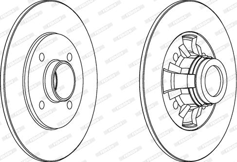 Ferodo DDF445 - Тормозной диск autospares.lv