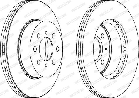 Ferodo DDF448 - Тормозной диск autospares.lv