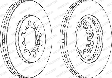 Ferodo DDF443 - Тормозной диск autospares.lv