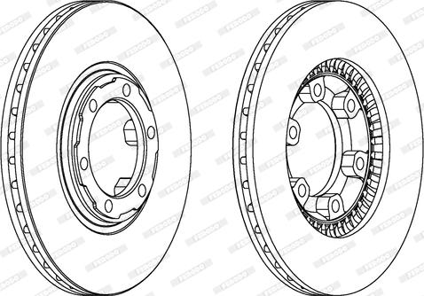 Ferodo DDF459 - Тормозной диск autospares.lv