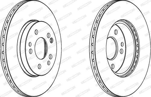 Ferodo DDF457 - Тормозной диск autospares.lv