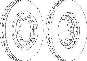 Ferodo DDF464-1 - Тормозной диск autospares.lv