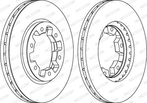 Ferodo DDF464 - Тормозной диск autospares.lv