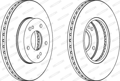 Ferodo DDF463 - Тормозной диск autospares.lv