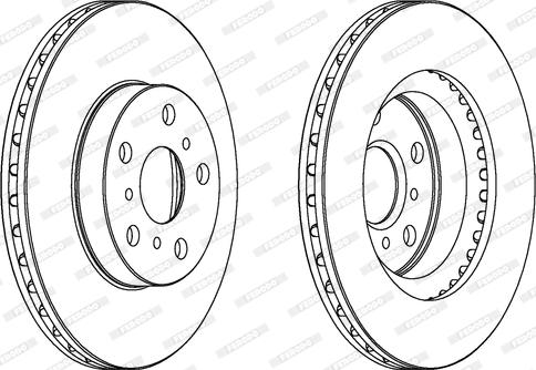 Ferodo DDF411 - Тормозной диск autospares.lv