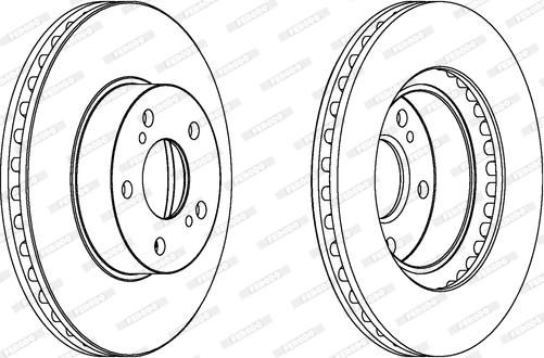 Ferodo DDF485C - Тормозной диск autospares.lv