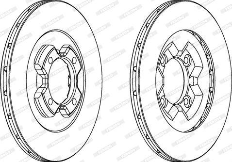 Ferodo DDF430 - Тормозной диск autospares.lv