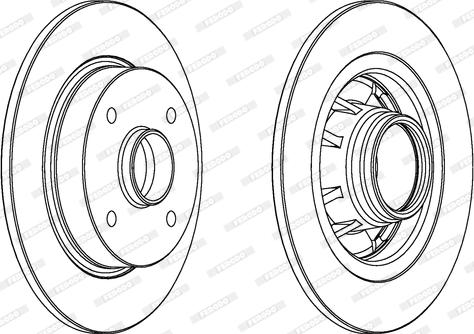 Ferodo DDF433 - Тормозной диск autospares.lv