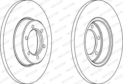 Ferodo DDF425 - Тормозной диск autospares.lv