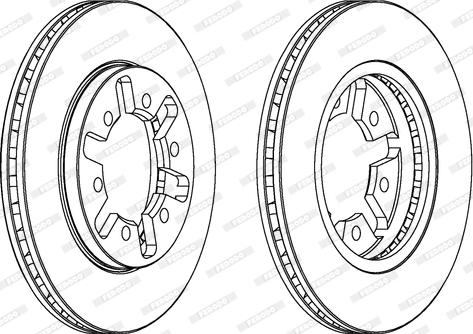 Ferodo DDF421 - Тормозной диск autospares.lv