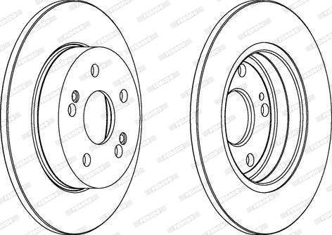 Ferodo DDF555 - Тормозной диск autospares.lv