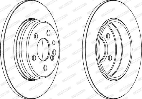 Ferodo DDF560 - Тормозной диск autospares.lv