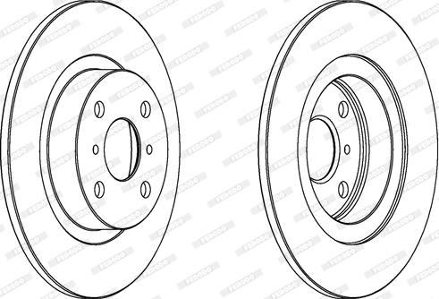 Ferodo DDF504 - Тормозной диск autospares.lv