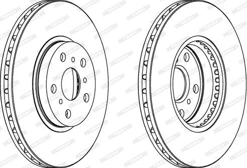 Ferodo DDF502 - Тормозной диск autospares.lv