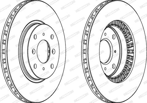 Ferodo DDF516 - Тормозной диск autospares.lv