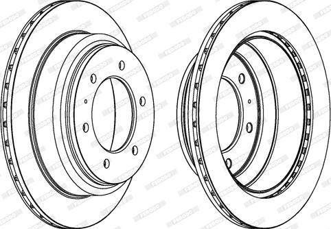 Ferodo DDF695 - Тормозной диск autospares.lv