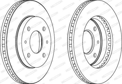 Ferodo DDF658 - Тормозной диск autospares.lv