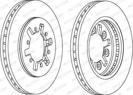 Ferodo DDF601 - Тормозной диск autospares.lv